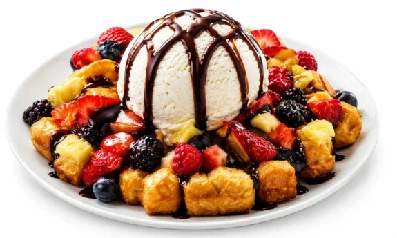 Belgium Waffle with Ice Cream Belgium Waffle with Ice Cream
